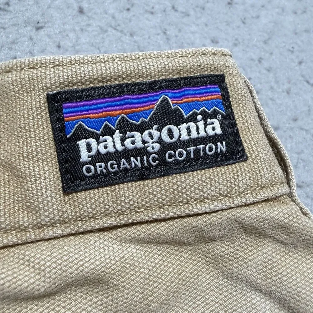 Patagonia Stand Up Shorts Men’s 34 Tan Organic Cotton Canvas 6”Heritage VTG